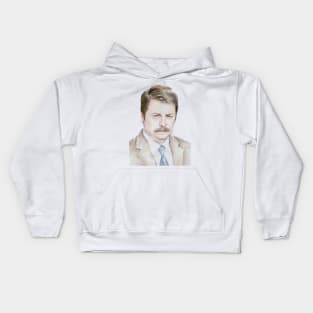 Awesome Swanson Watercolor Kids Hoodie